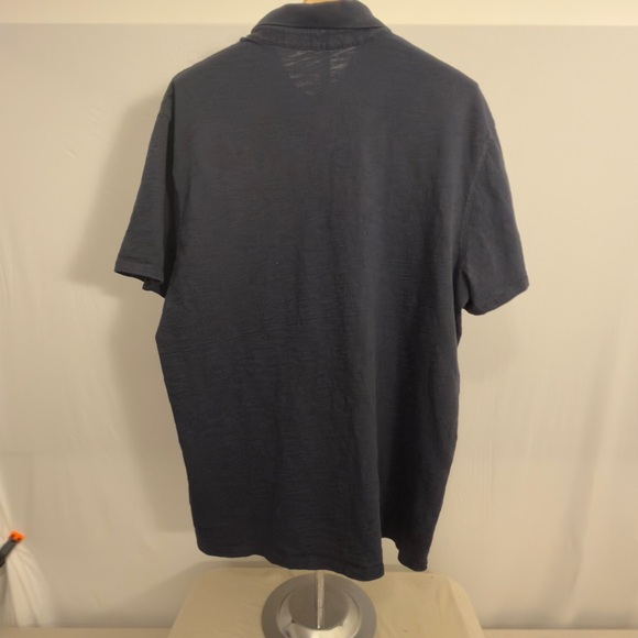 Vince Classic Slub Polo Short Sleeve Black - Men’s XL - Picture 3 of 5